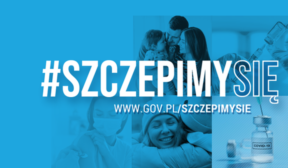 Grafika z napisem: #szczepimysie