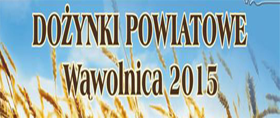 Dożynki Powiatowe Wąwolnica 2015 - przypomnienie o upływie terminu zgłoszeń do konkursów