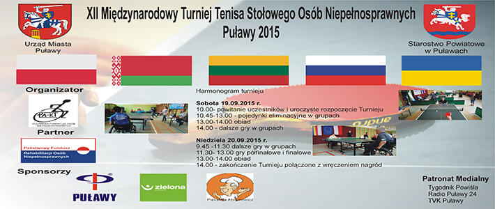Turniej Tenisa Stołowego Osób Niepełnosprawnych