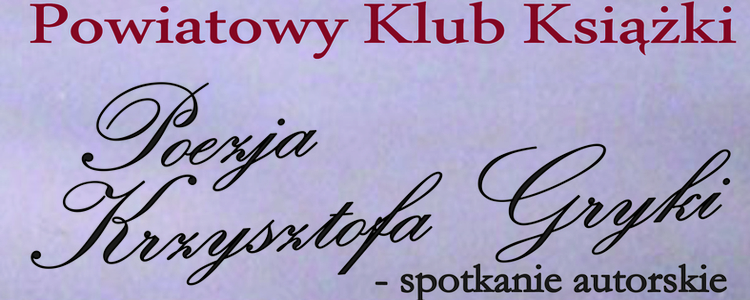 Spotkanie autorskie z Krzysztofem Gryko