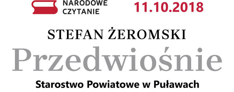 Narodowe Czytanie Przedwiośnia w Starostwie Powiatowym w Puławach