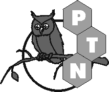 Logo PTN w odcieniach szarości 