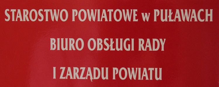 Starostwo Powiatowe w Puławach Biuro Obsługi Rady i Zarządu Powiatu