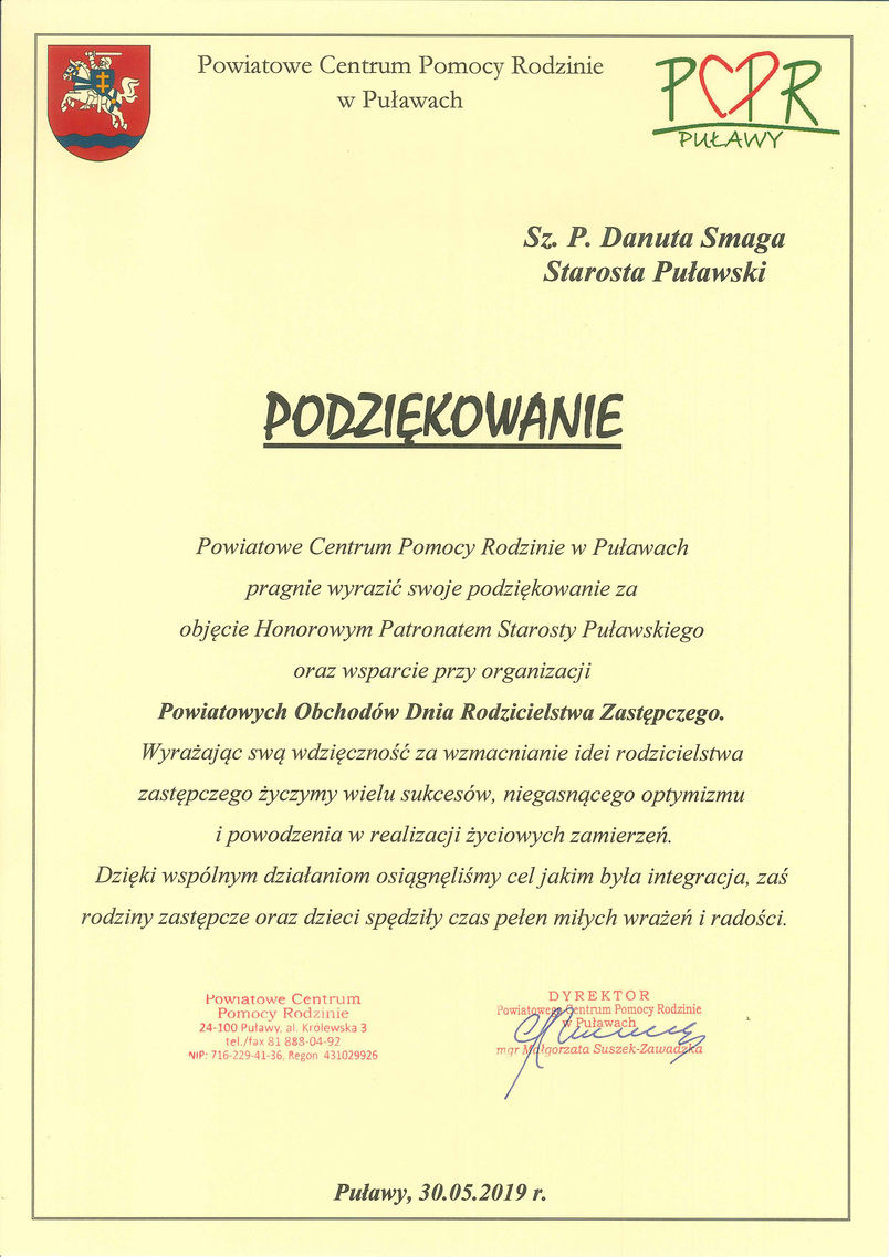 Podziękowanie