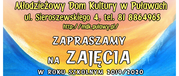 Zaproszenie na zajęcia w MDK