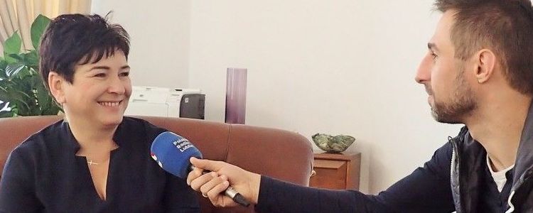 Starosta Danuta Smaga udziela wywiadu Radiu Lublin