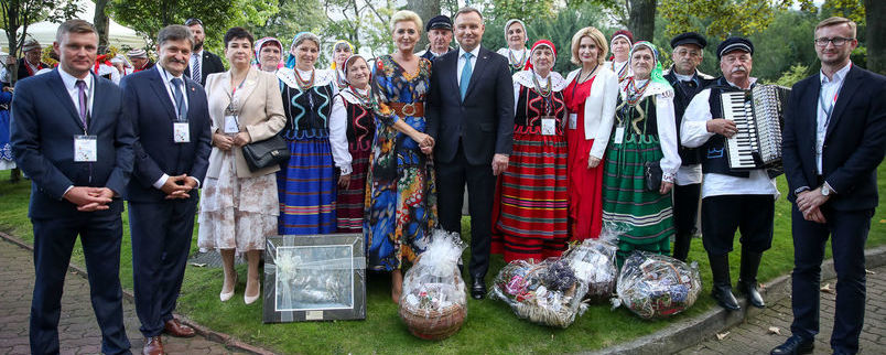 Grupa z województwa lubelskiego na Dożynkach Prezydenckich