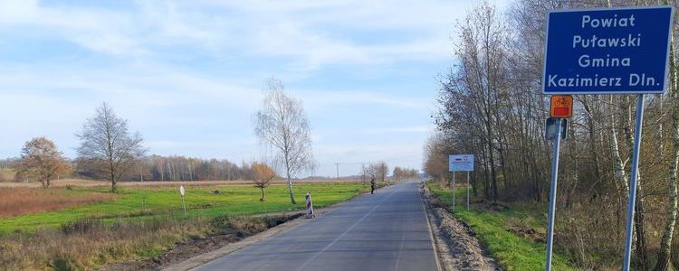 Fragment drogi powiatowej nr 2547L.