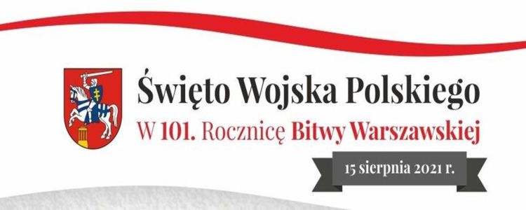 Część Plakatu Święta Wojska Polskiego z herbem Miasta Puławy
