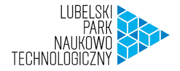 lubelski park naukowo technologiczny w granatowym trójkącie 3 niebieskie kwadraty 