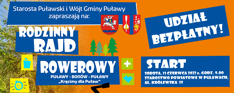 Rodzinny rajd rowerowy Puławy – Bonów – Puławy „Kręcimy dla Puław”