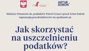 Zaproszenie na spotkanie  „Jak skorzystać na uszczelnieniu podatków”