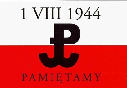 Flaga polski i napis
1 VIII 1944 PAMIĘTAMY