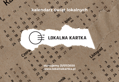 Kawałek plakatu Kalendarz świąt lokalnych LOKALNA KARTKA