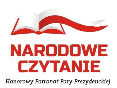 Logo NARODOWE CZYTANIE Honorowy Patronat Pary Prezydenckiej