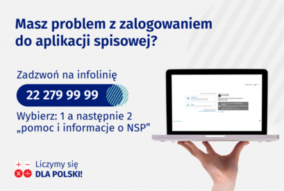 Masz problem z zalogowaniem się do aplikacji spisowej? Zadzwoń na infolinię!