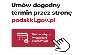 Umów dogodny termin przez stronę podatki.gov.pl grafika