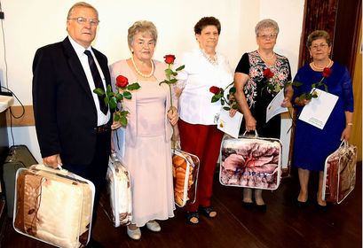 Emeryci: Danuta Kwiatkowska, Stanisław Wójciuk, Maria Bryl, Halina Pietras i Adela Wienkowska