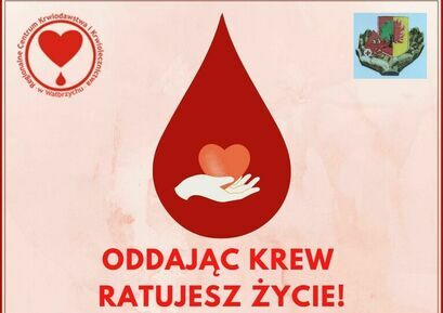 Plakat zbiórka krwi w Żarowie