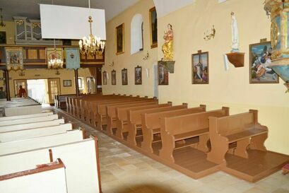 Odnowione ławki w Kościele p.w. Wniebowzięcia Najświętszej Marii Panny w Imbramowicach