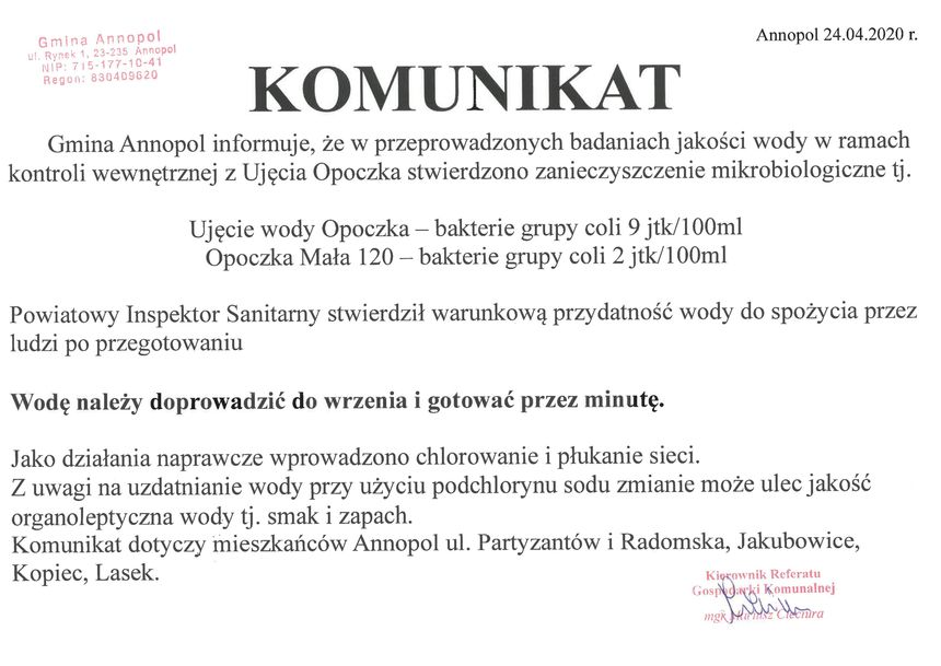 Plik jpg - Komunikat