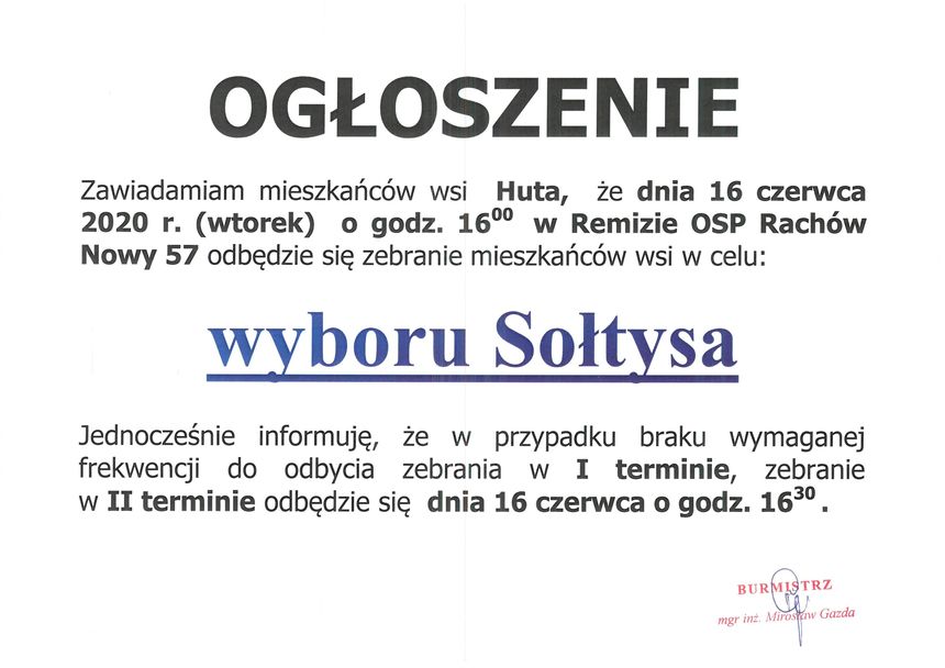 OGŁOSZENIE