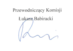 Podpis Przewodniczącego Komisji