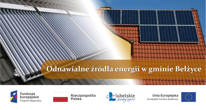 Baner Odnawialne źródła energii i logotypy unijne