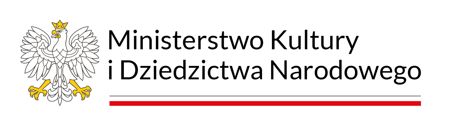 Grafika przedstawia logo Ministerstwa Kultury i Dziedzictwa Narodowego
