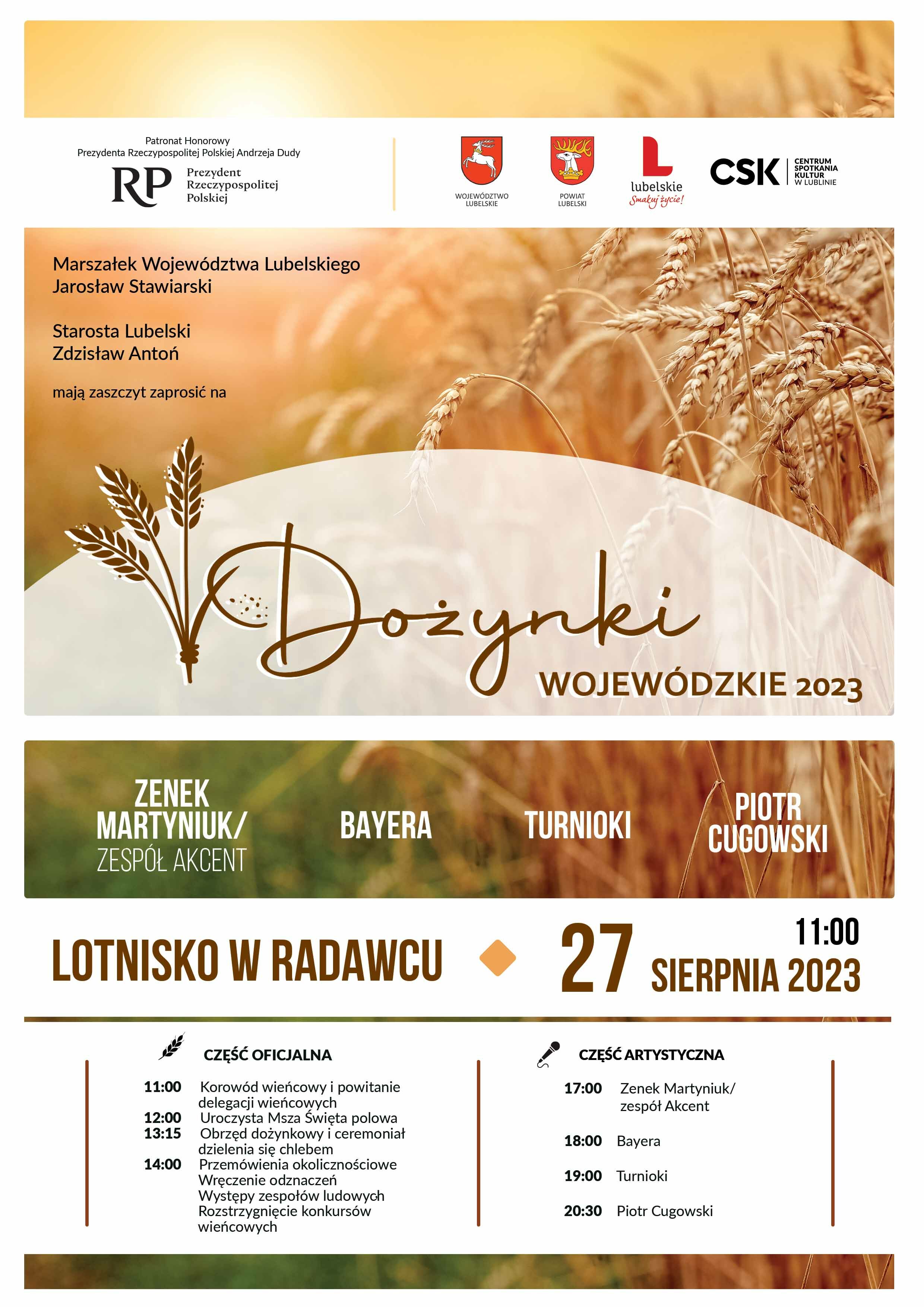 Plakat Dożynki Wojewódzkie 2023