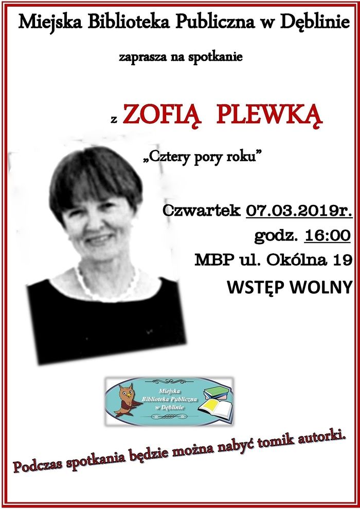 Spotkanie z Zofią Plewką