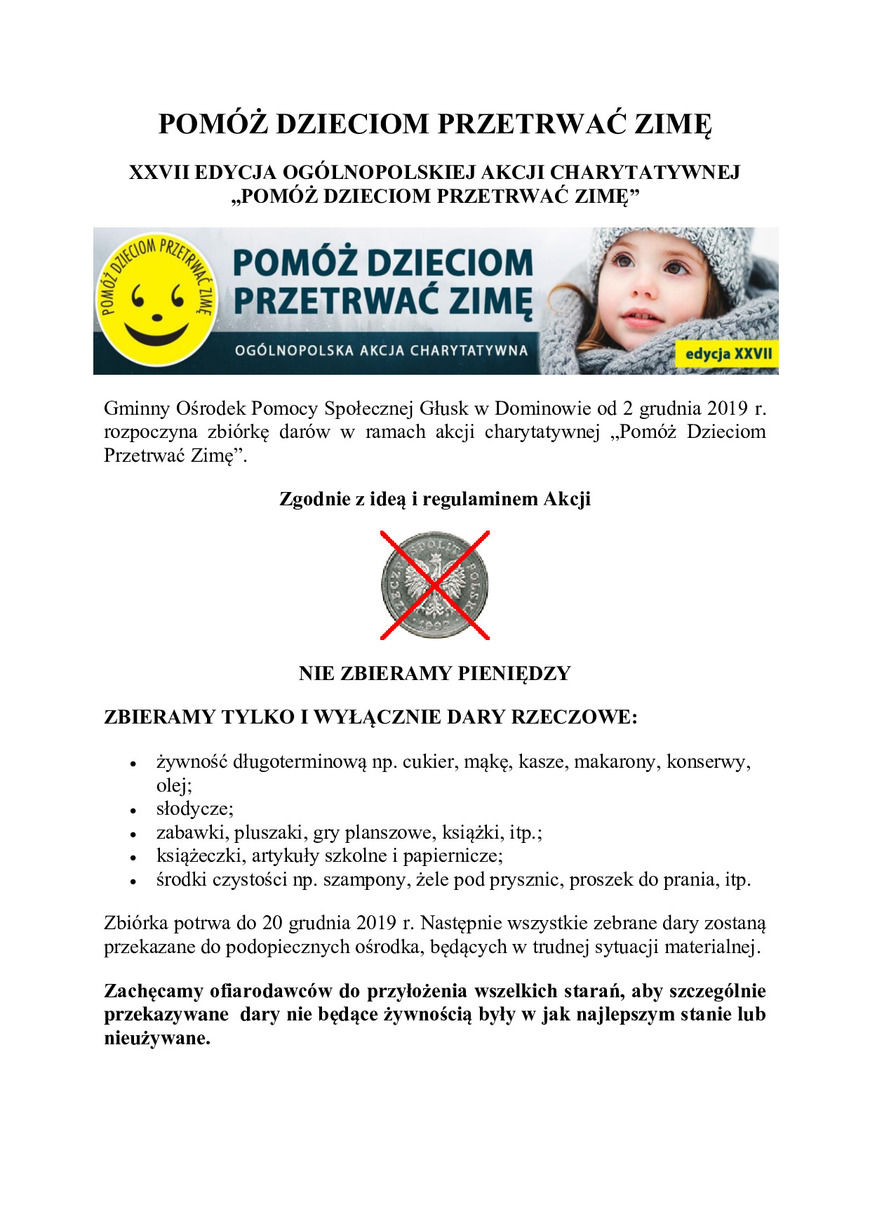 POMÓŻ DZIECIOM PRZETRWAĆ ZIMĘ