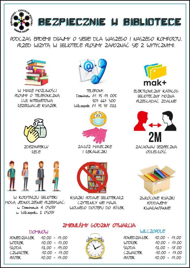 Plakat - BEZPIECZNIE W BIBLIOTECE
