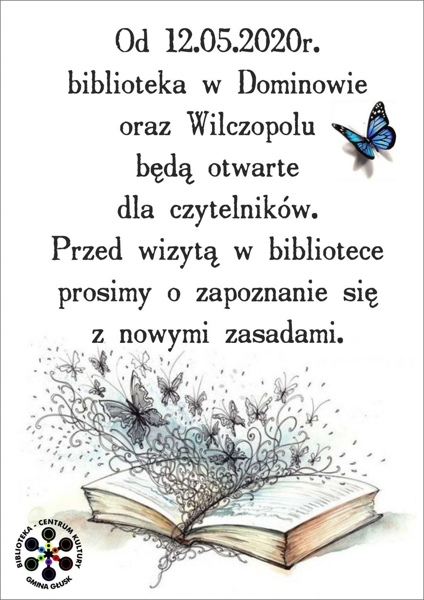 Plakat - Biblioteka wznawia działalność