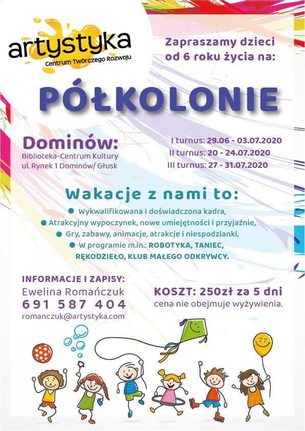 PLAKAT - PÓŁKOLONIE