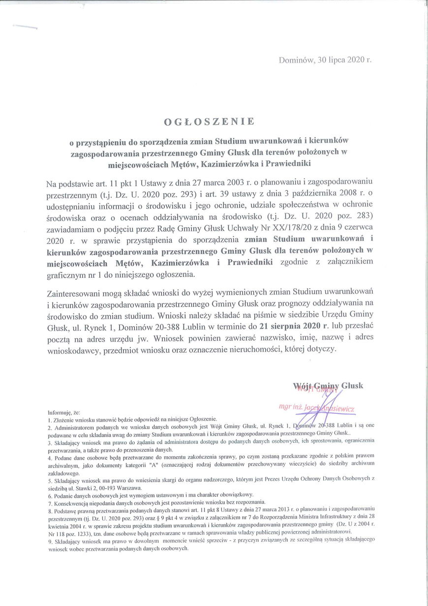 studium- ogłoszenie