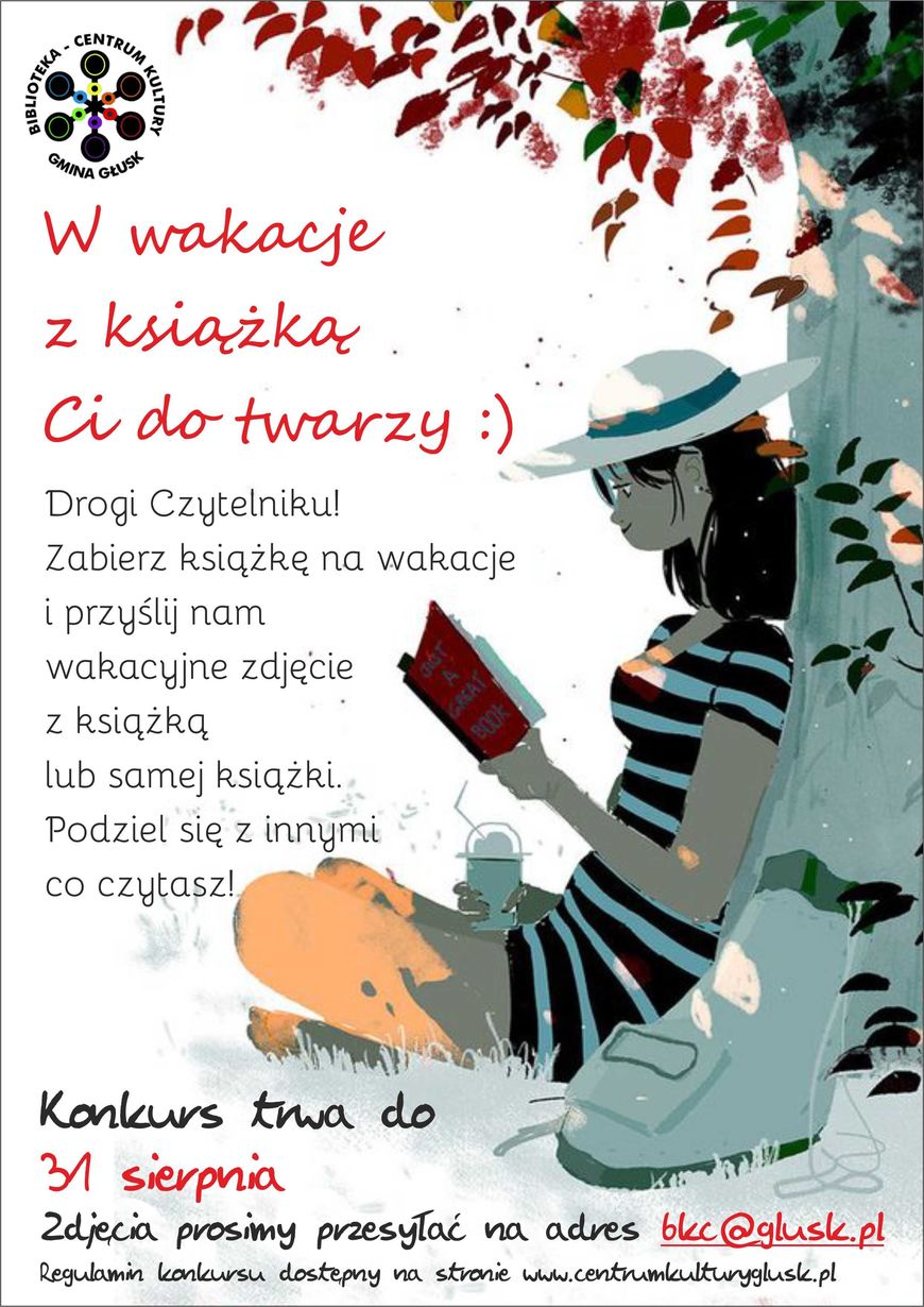 W wakacje z książką Ci do twarzy plakat konkursu