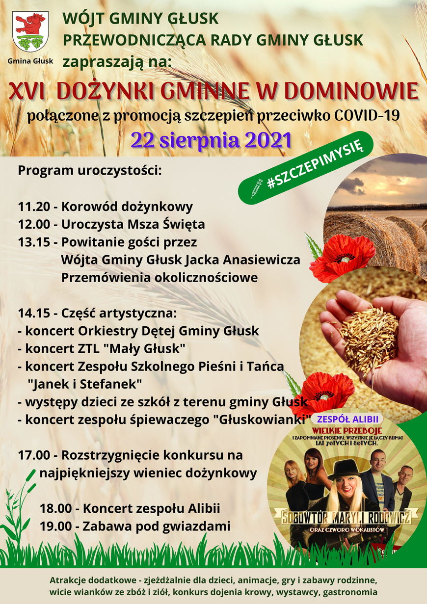 Plakat w formie graficznej z informacjami z aktualności