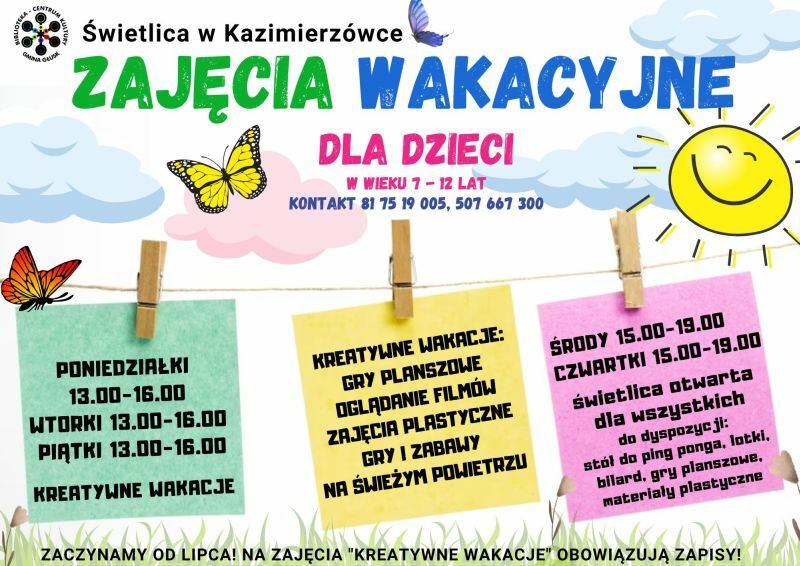 Plakat z informmacjami