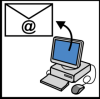 ikona skrzynka pocztowa na komputerze