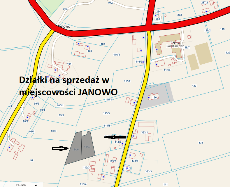 Mapa Janowo