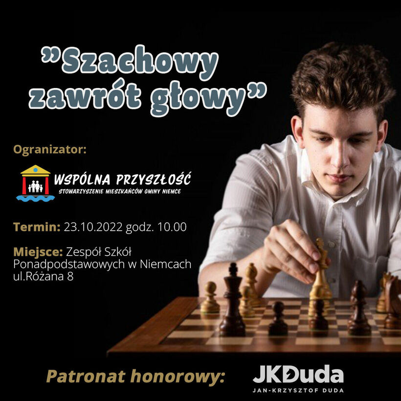 dodatkowy plakat z informacja o honorowym patronacie Jana Krzysztofa Dudy
