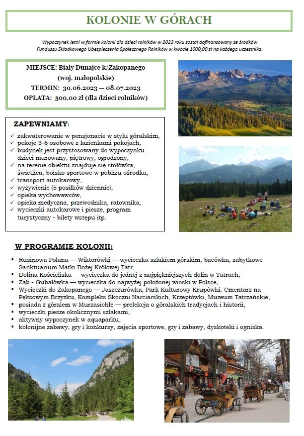 program kolonii