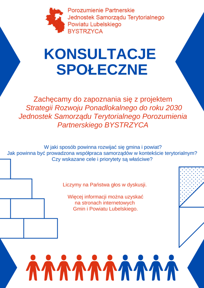 Plakat konsultacje społeczne projektu dokumentu strategii Bystrzyca
