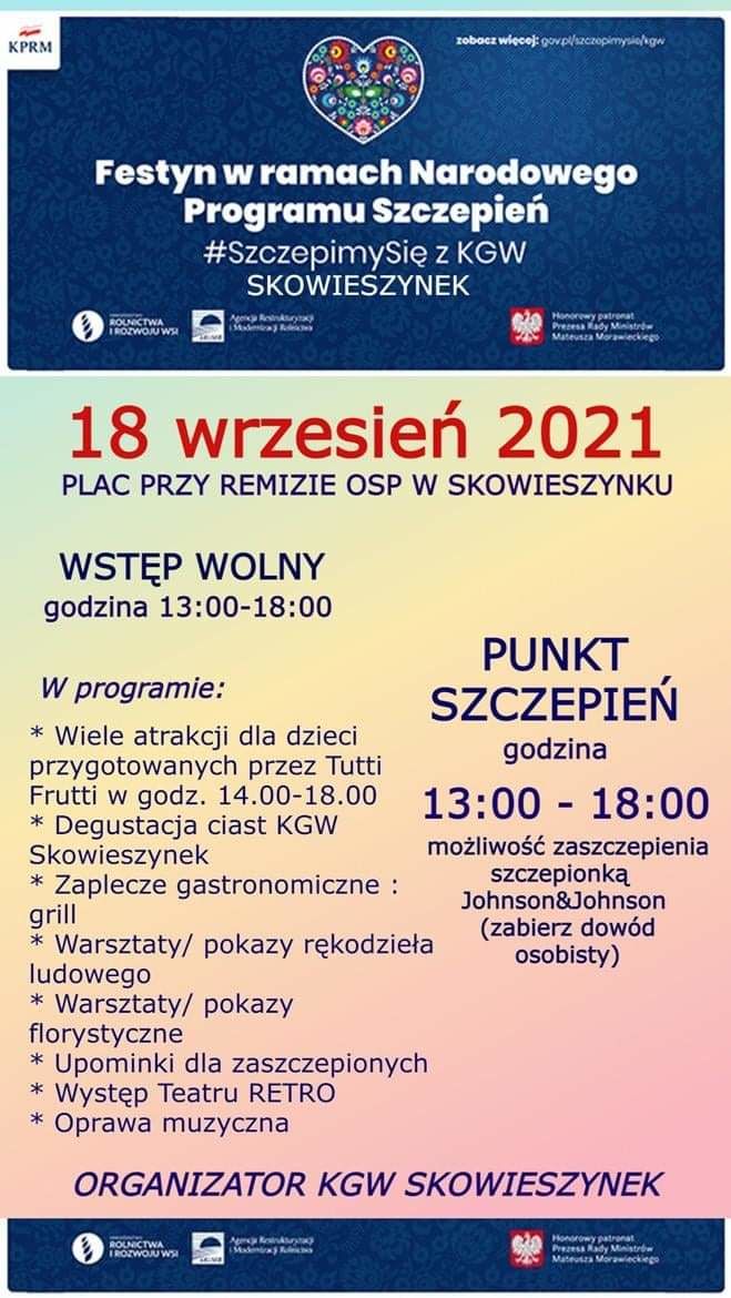 Plakat festynu w Skowieszynku