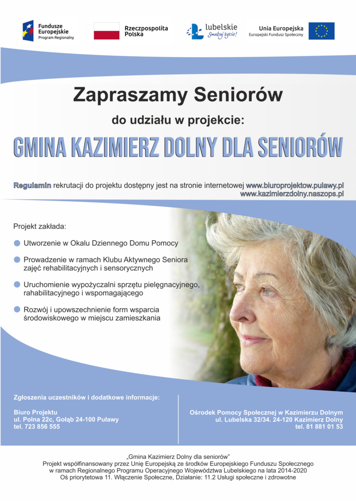Plakat akcji Gmina dla Seniorów