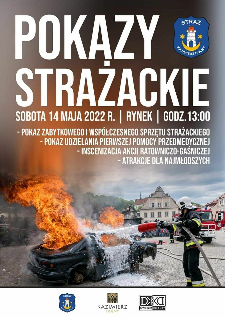 Plakat o pokazów strażackich