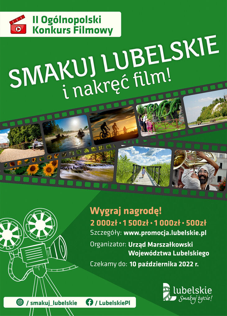 Plakat - Lubelskie Smakuj Życie -konkurs filmowy