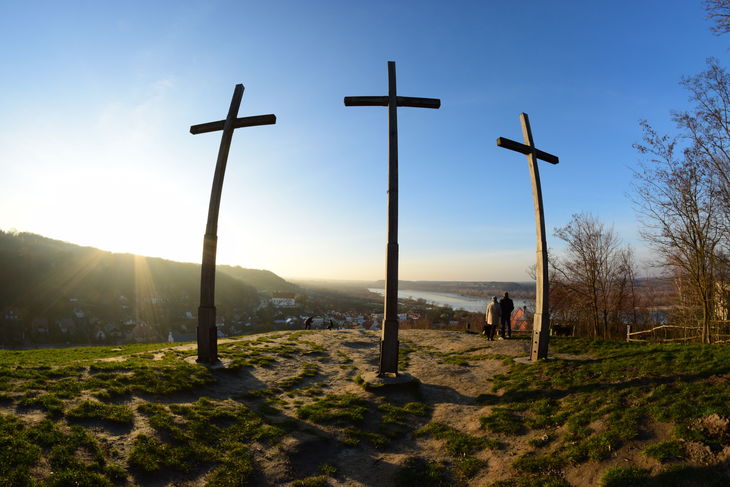 Góra Trzech Krzyży, widok na Kazimierz Dolny