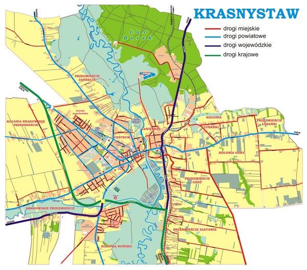 Mapa dróg Krasnystaw